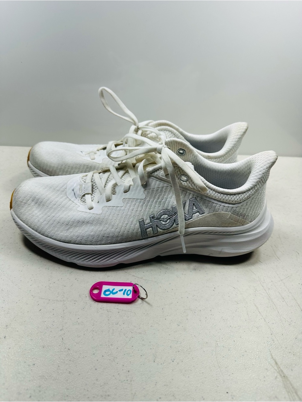 Hoka One One Solimar 1123074 WWH Mens 10B Running Shoes White Athletic Sneaker
